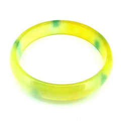 Natural Jewelry Yellow-green Agate Gemstone Woman Man Bangle Best Gift 53-63mm