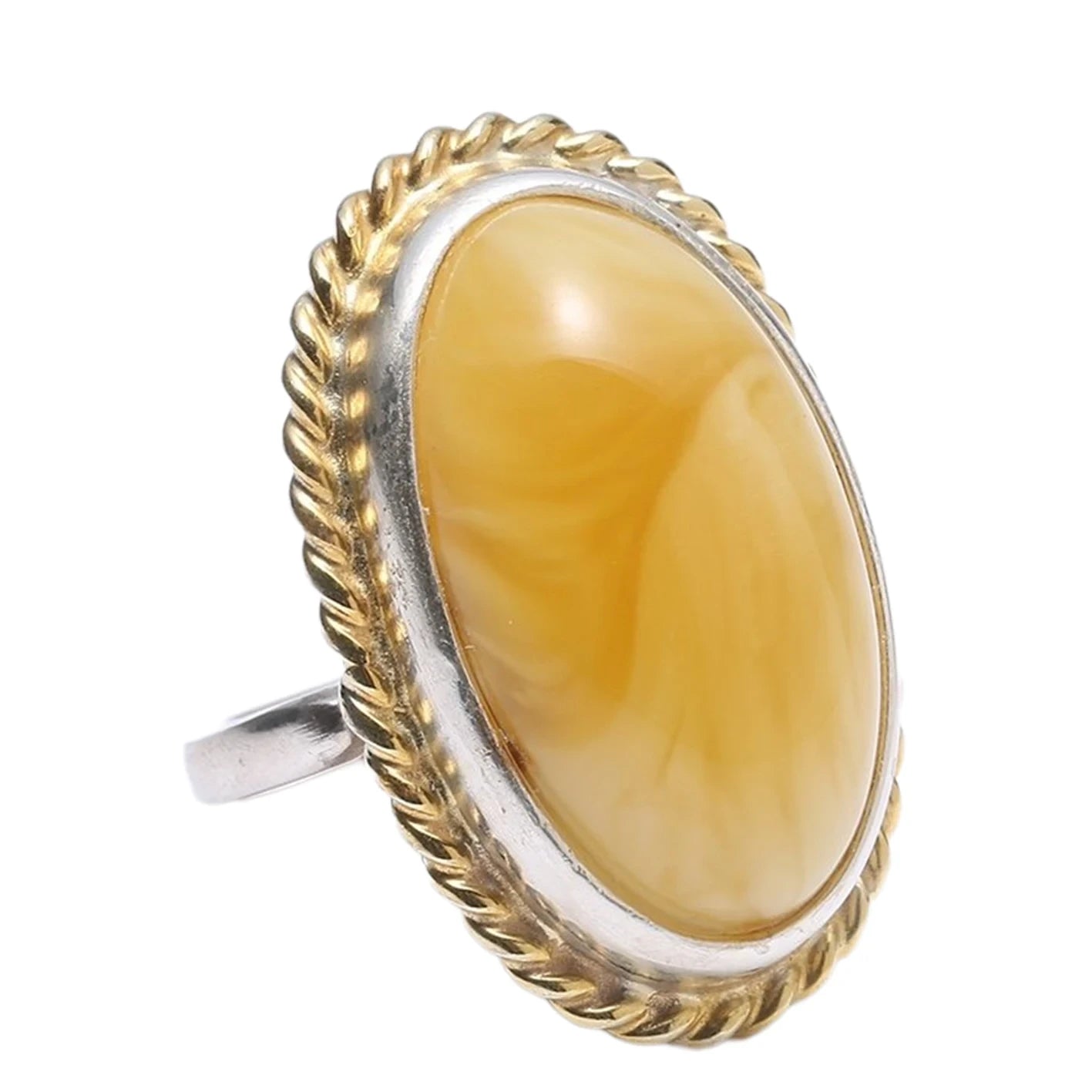 Amber Hobo Style Sea Lover Boho Ring Beach Jewelry Yellow Sundance Style Women Gift For Her Modern Amber Unusual As Gift