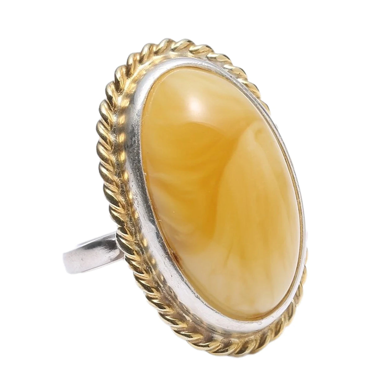 Amber Hobo Style Sea Lover Boho Ring Beach Jewelry Yellow Sundance Style Women Gift For Her Modern Amber Unusual As Gift