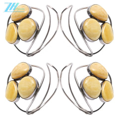 Massive Baltic Amber Round Shape Ring Yellow Yolk Gemstone Adjustable Solitaire 925 Silver Handmade