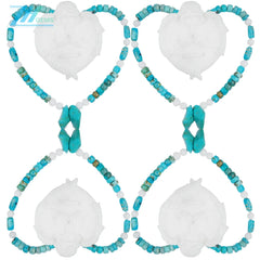 49g Natrual Turquoise Tridacna 16inch Simple Atmosphere Necklace For Gift Summer Choice For Lover Or Family