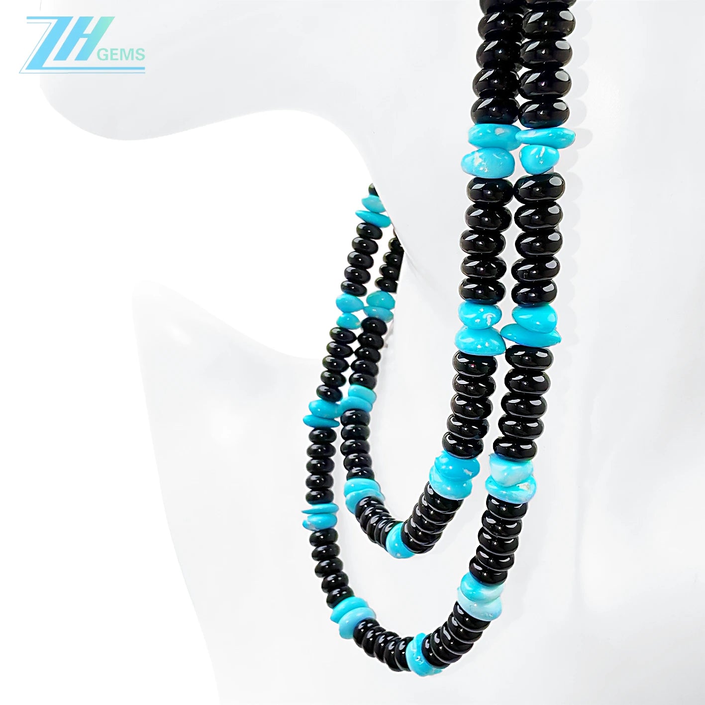 Silver Weaves A Double Layer Line Stringing Mysterious Obsidian The Interweaving Of Stars In The Night Sky