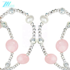 Simple Style Natural Rose Quartz Natural Pearl Beautiful Necklace For Women Spring Hot Sale Jewelry Original Design