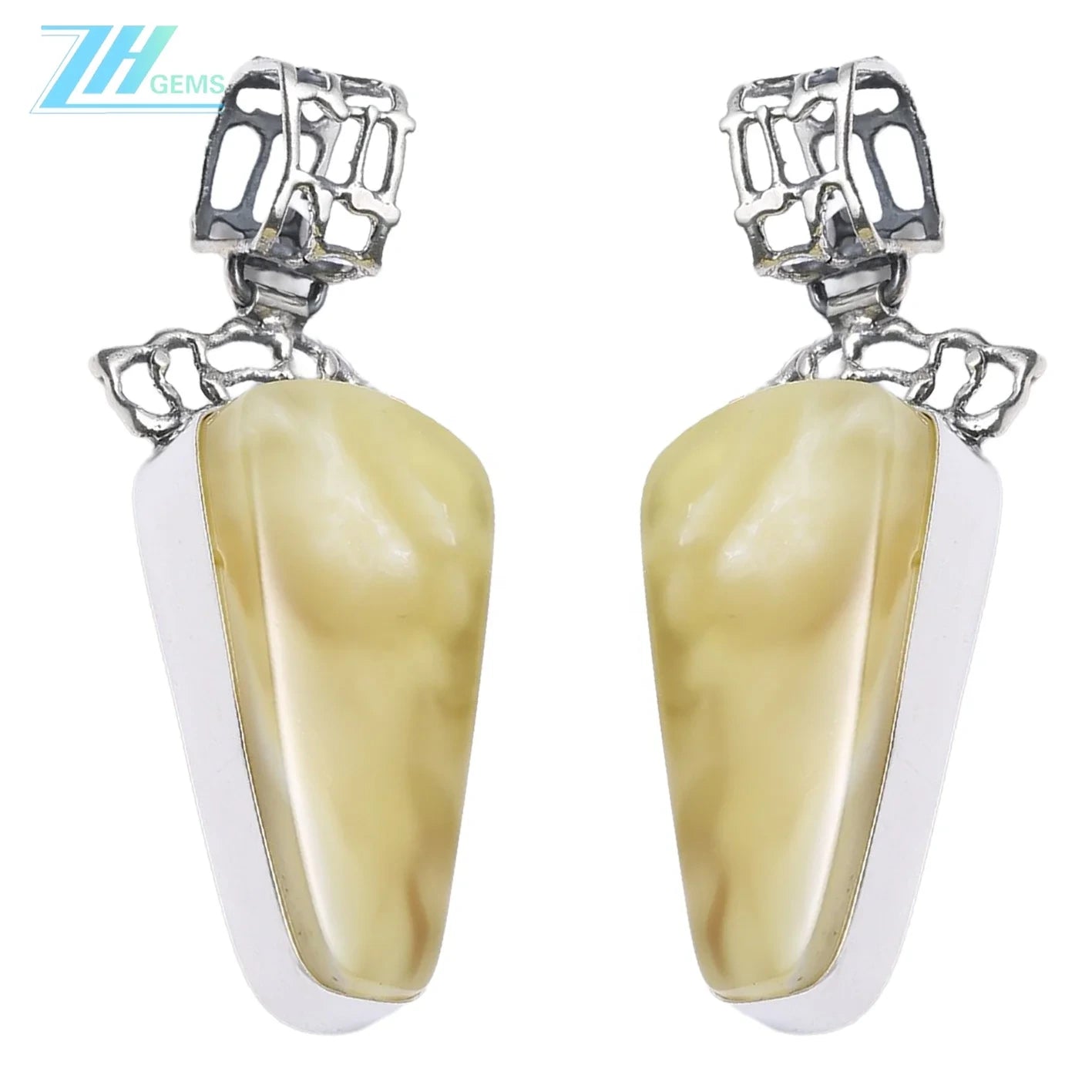 Honey Baltic Amber Pendant 35.5g Yellow Color Spiritual And Healing Jewelry For Growth Irregular Amebr As Gift For Family Lover