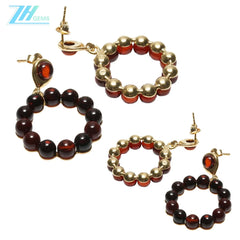 Amber Hoops Small Orange Stone Gemstone Small Gold Hoops Wire Wrapped Hoop Earrings Dainty