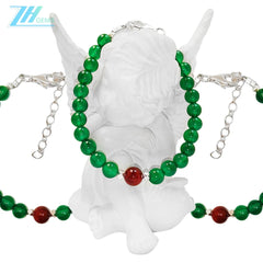 Chrysoprase Bracelet Red Rutilated Quartz With S925 Silver Authentic Bracelet High Jewelry Designer Custom