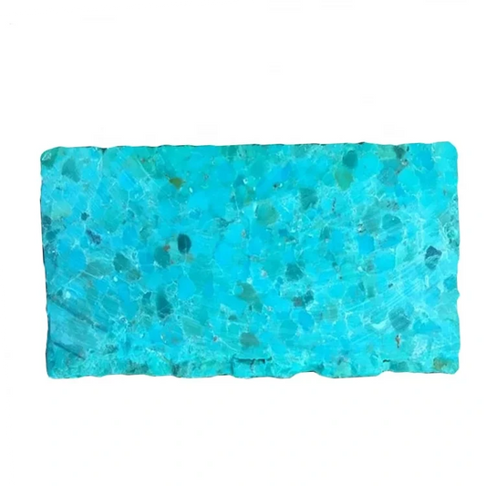 100% Naturally Blue Color Turquoise Compressed Block.1