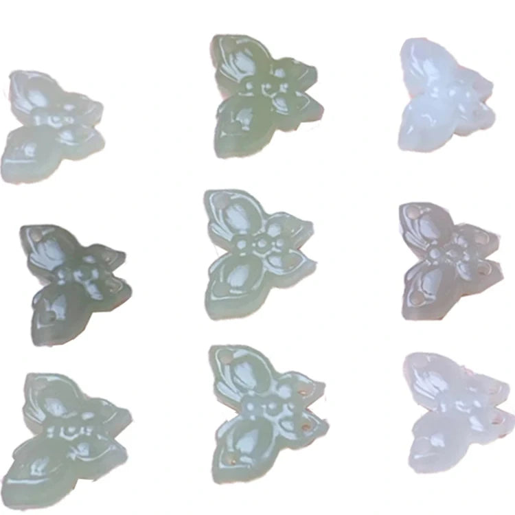 Nephrite High Quality Carving With Butterfly