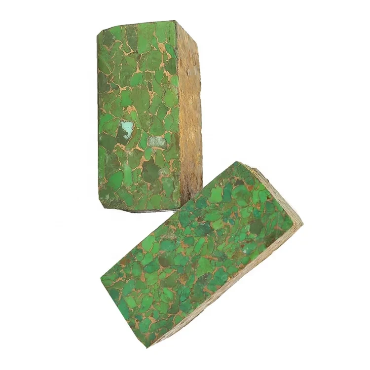 Mohave Green and Bronze Block /Cabochon making/Lapidary/Arizona turquoise1