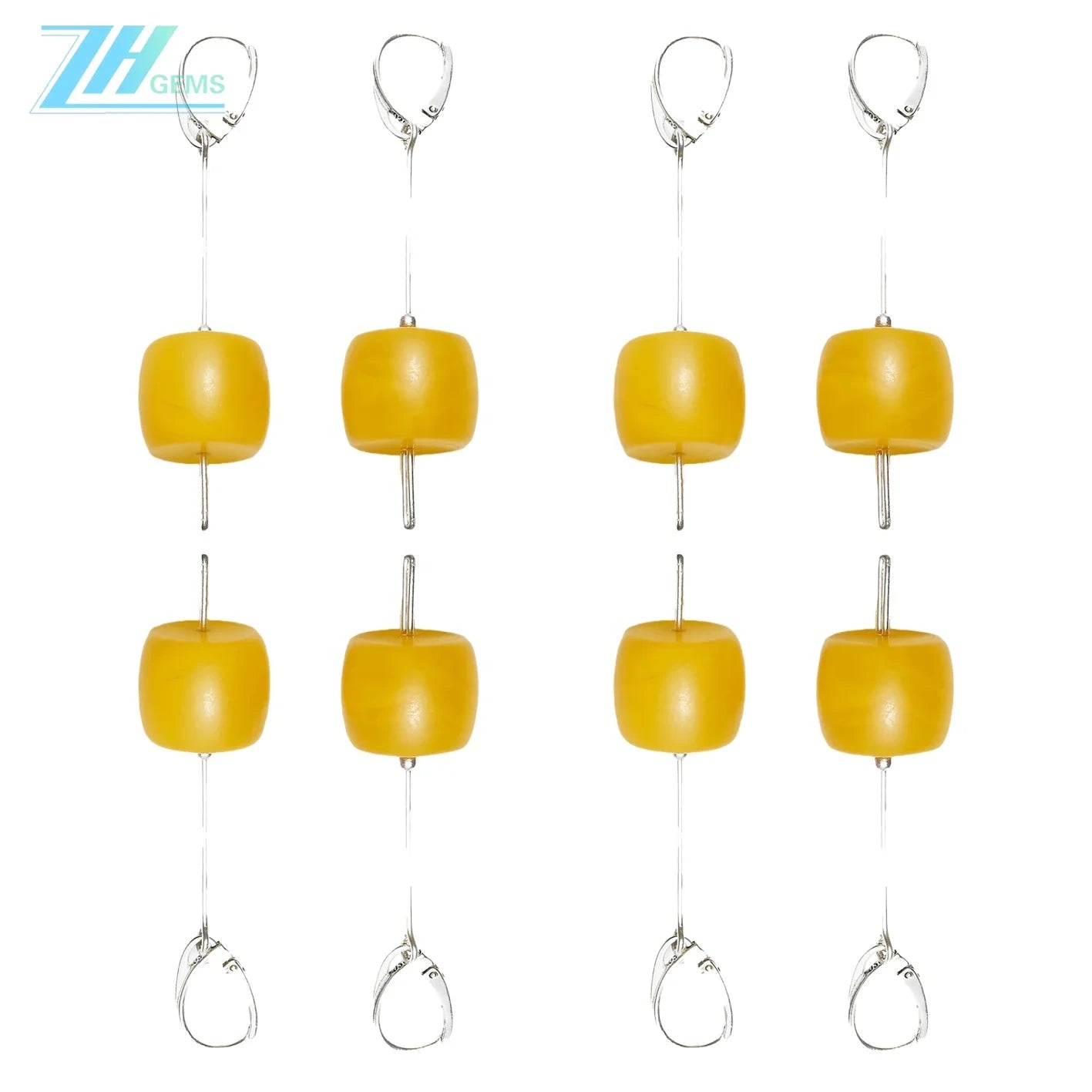 Dainty Baltic Amber Earrings Natural Amber Sterling Silver Gift For Yoga Lover