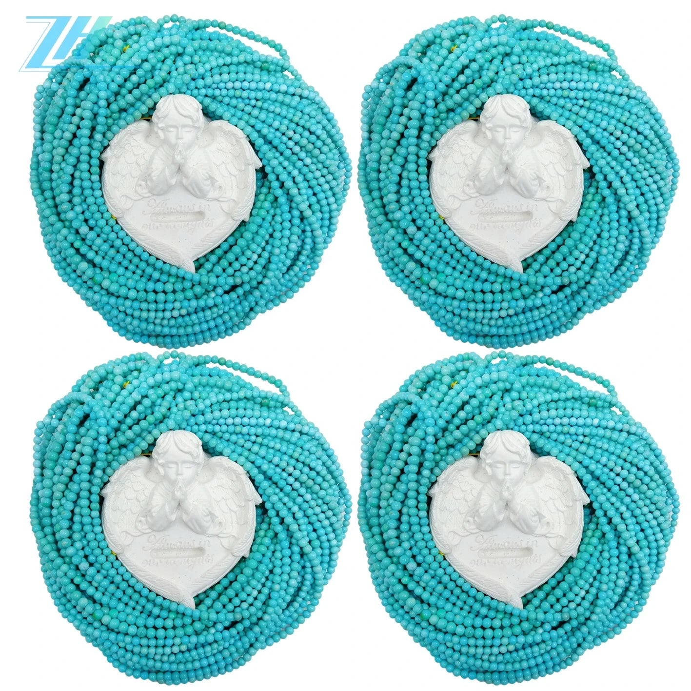 3mm Smooth Round Turquoise Gemstone Beads Genuine Natural Blue Jewelry Stringing Bead