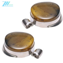 Baltic  Amber Pendant Huge Drop Brown With Green Color Elegant Chunky Round Apparence Healing Gemstone Pendant