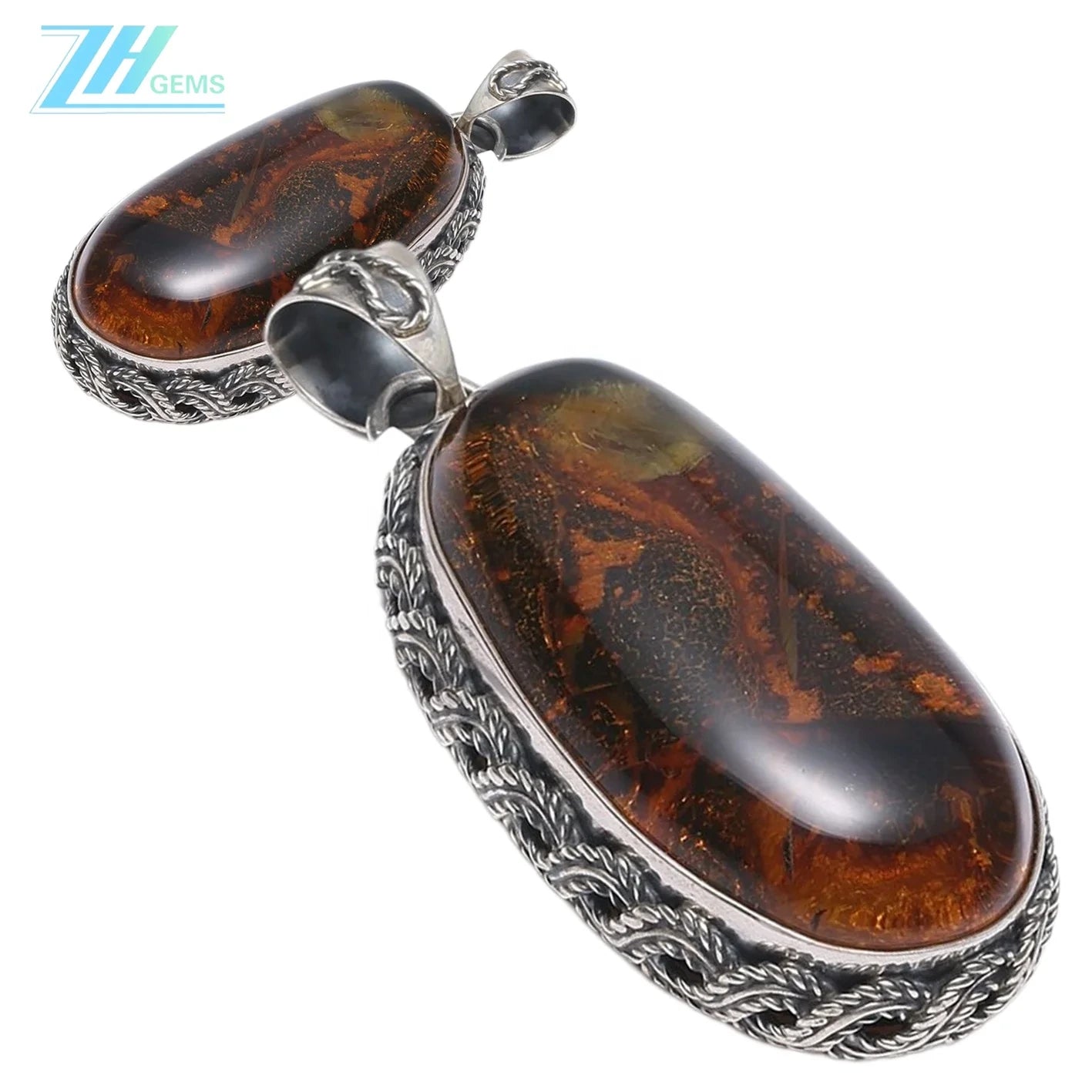 Amber Baltic Amber Pendant Set Stress Relief Gift For Her Strength Jewellery Natural Stone Anniversary Gift To Her