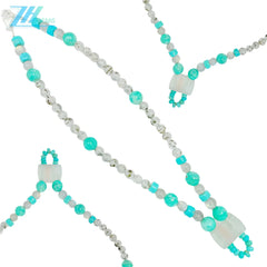 Natural Turquoise Black Rutilated Quartz Labradorite Fluorite Fluorspar And Amazonite Making Necklace Beautiful Surperising