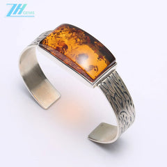 Natural Baltic Sea No Optimized Flower Bracelet Jewelry Gift For Her