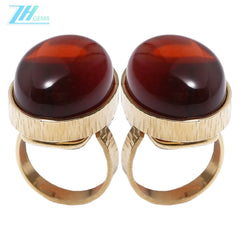 Red Amber Ring Ruby Red Baltic Adjustable Ring Resizeable Statement Ring Gold Jewelry Gift For Her Summer Gift Idea Design