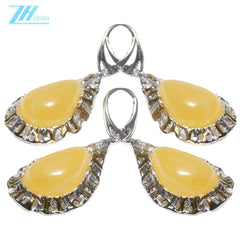 Baltic Amber Earrings Classic Drop Shape Gemstone Elegance Earrings Gift For Wife Girlfriend Sister Mom With Stunning Silver