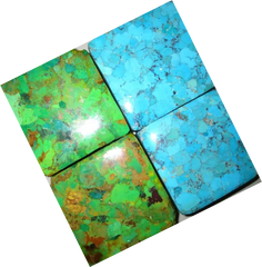 chinese turquoise compressed material turquoise with Black yellow Matrix Brick
