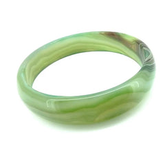 53mm-63mm Green Agate Stone Band Bangle Gemstone Width Bangle Woman Man Bangle Best Gift
