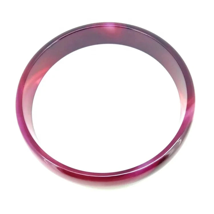 Inner 53-63mm Red Chalcedony Bangle Agate Stone Band Gemstone Width Bangle Woman Man Bangle Best Gift