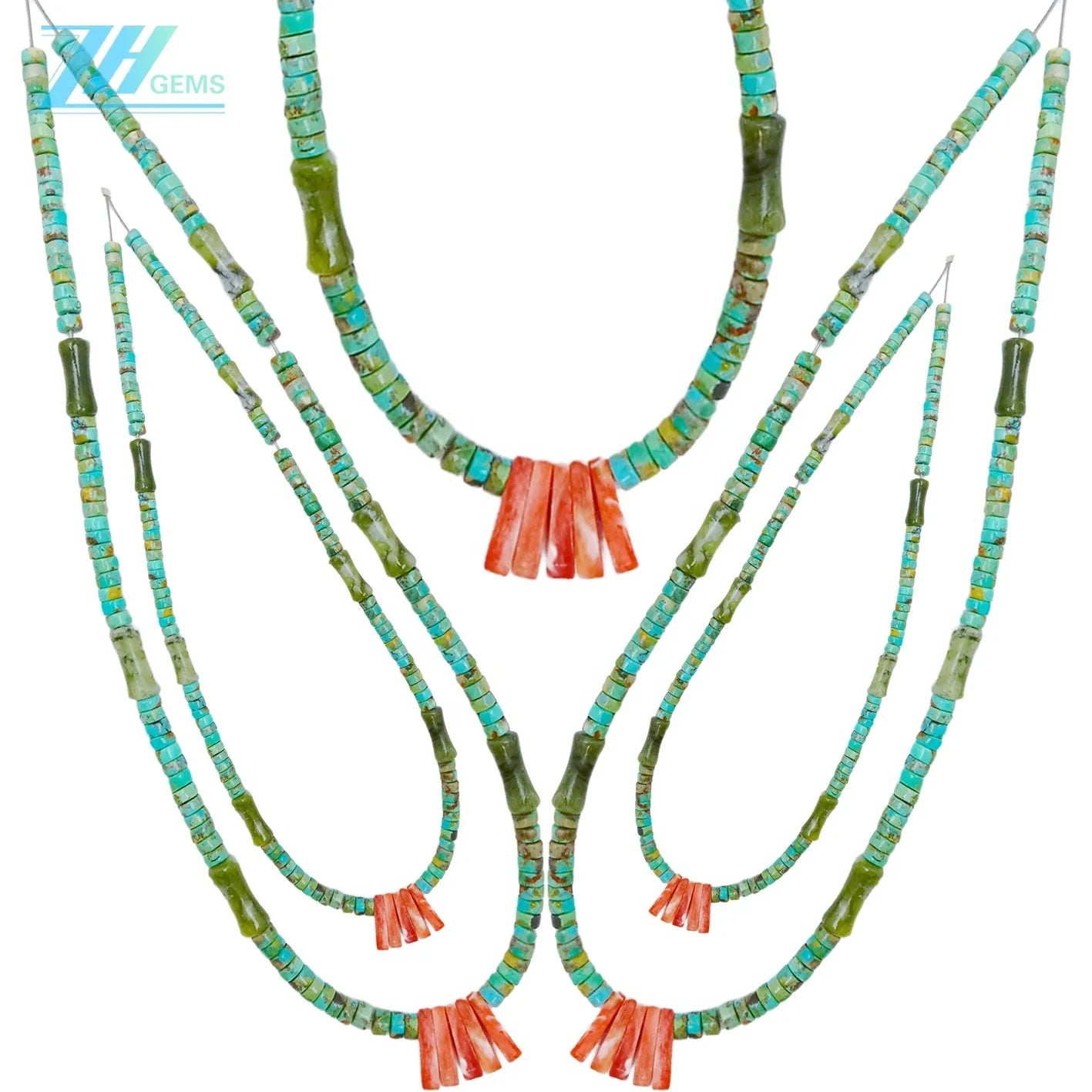 Natural Turquoise Spiny Oster Burma Jadeite 16inch 14gram Spiritual And Healing Jewelry For Growth Harmony