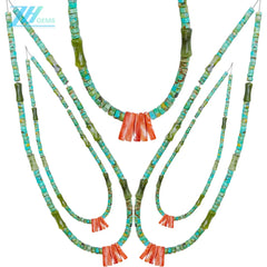 Natural Turquoise Spiny Oster Burma Jadeite 16inch 14gram Spiritual And Healing Jewelry For Growth Harmony