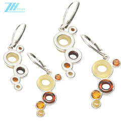 Baltic Amber Gemstone 925 Silver Earrings Teardrop Amber Handmade Jewelry Earring Gift For Love And Mom