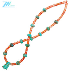 Natural Turquoise And Spiny Oyster Jewelry Elegance With Simplicity For Jewelry Making Fashion Design Holiday Gift Multi Stone