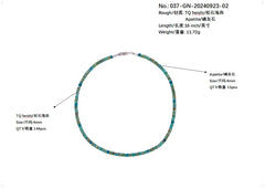 Irregular Faceted Natural Apatite Natural Stablish Turquoise Jewelry Necklace Fashionable And Versatile For Men And Women