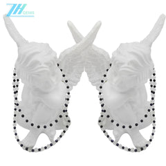 Prehnite Agate Black Beaded Necklace Transparency Gemstone 16inch 6g 925 Sterling Silver Chip Statement Necklace Gift For Her