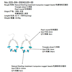 Exquisite Natural Pearl Earrings Fashion Women's Jewelry Versatile Multi-occasion Suitable Pearl Earrings Popular Models