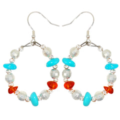 Natural Amber,Turquoise And S925 Silver Are Skillfully Combined The Delicate And Compact Shape Trims The Face Contour