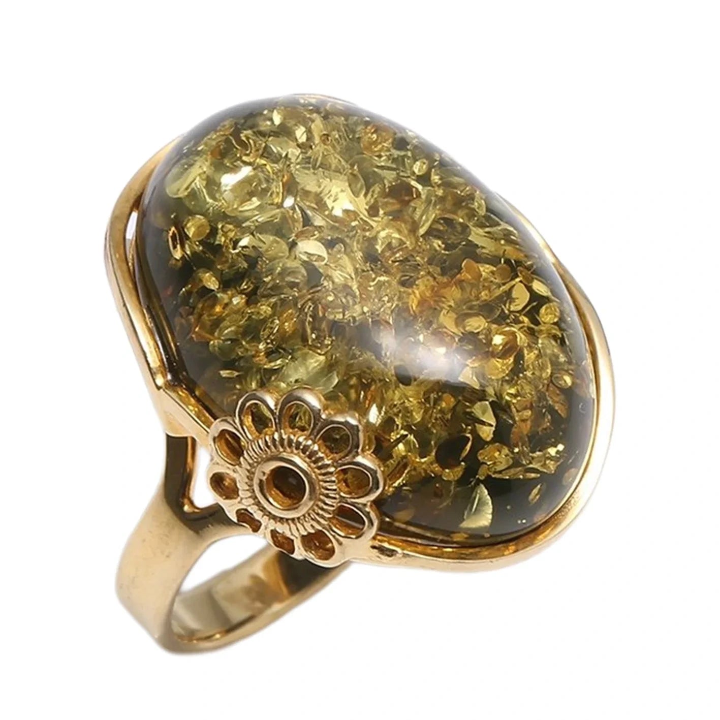 Chunky Sterling Silver And Baltic Black Green Amber Pendant 19.8gram Retro Shape Unrefined Rectangle Jewelry Opaque Meaningful