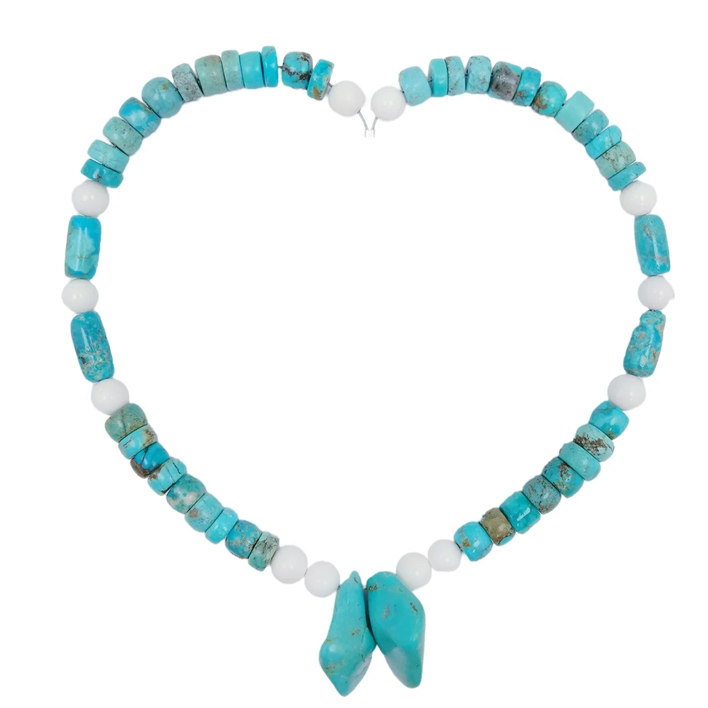 49g Natrual Turquoise Tridacna 16inch Simple Atmosphere Necklace For Gift Summer Choice For Lover Or Family