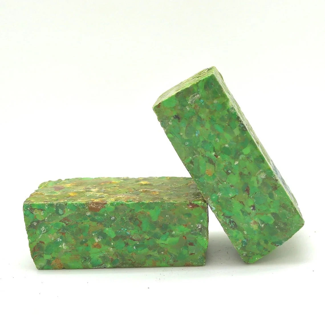Mohave Green and Bronze Block /Cabochon making/Lapidary/Arizona turquoise1