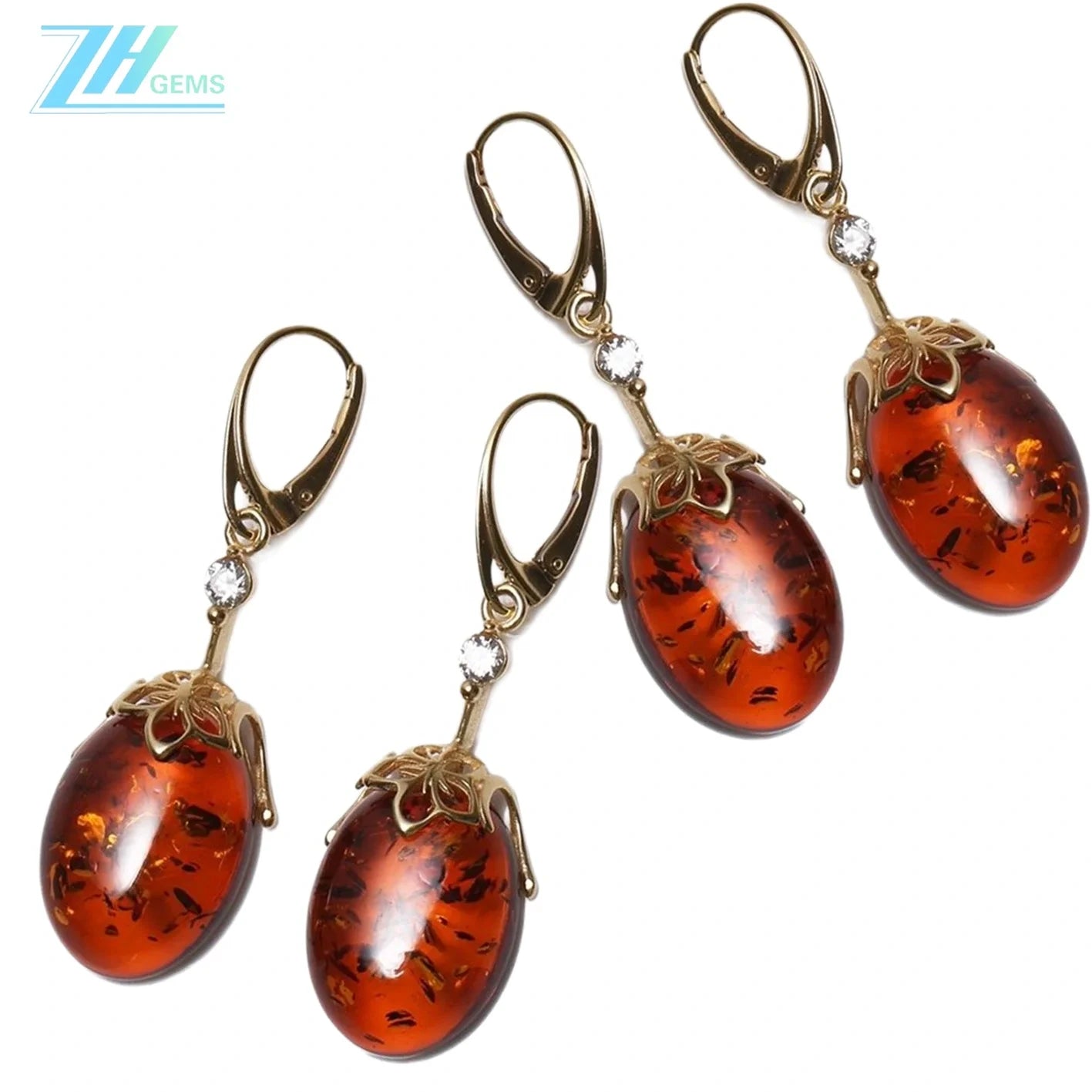 Sterling Silver Cherry Red Amber Dangle Drop Minimalist Lightweight Earrings Modern Dainty Subtle Natural Amber Jewelry Set