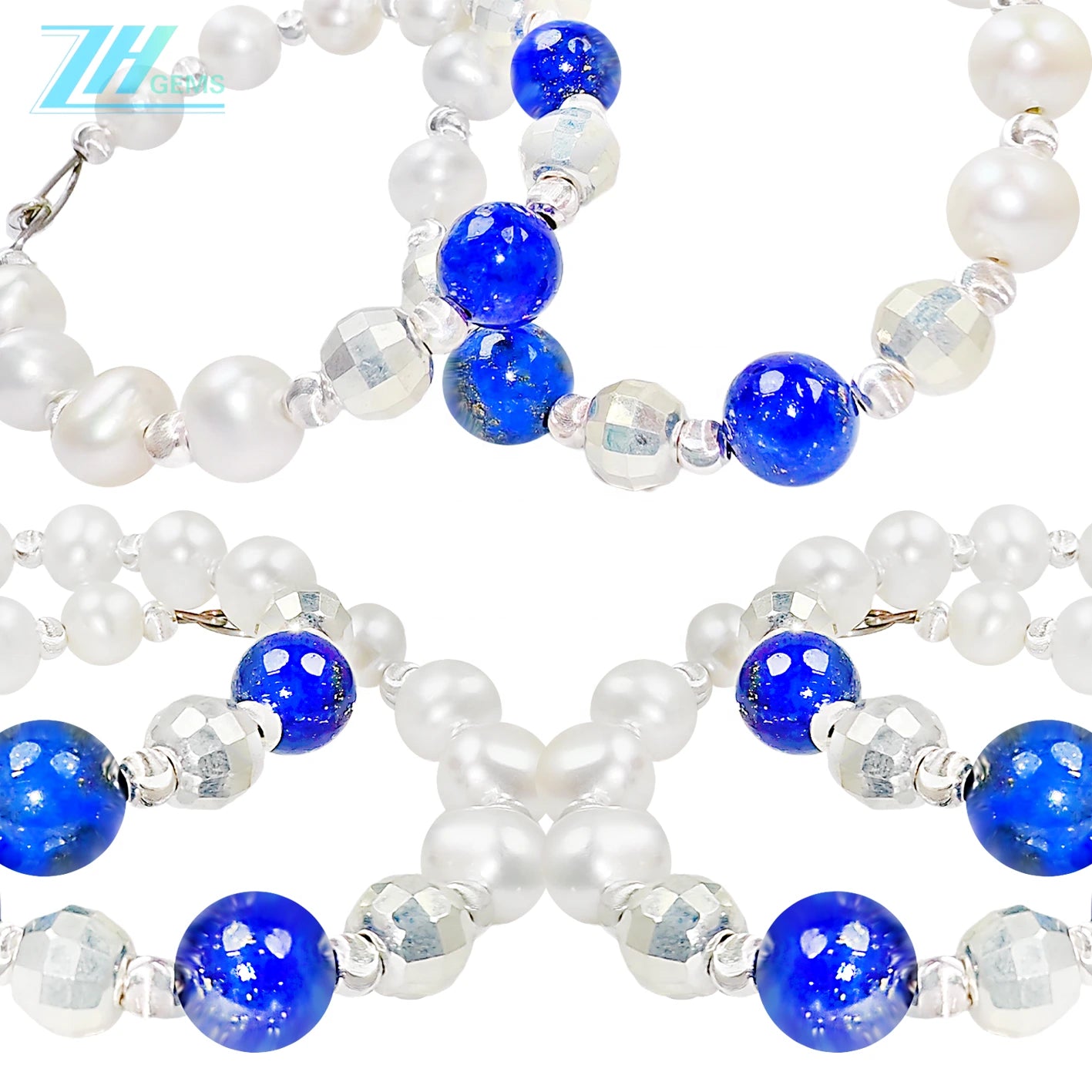 Natural Pearl Earrings Natural High Quality Lapis Lazuli Beads 5 Inch Jewelry Earrings Are Selling Well All Over The World