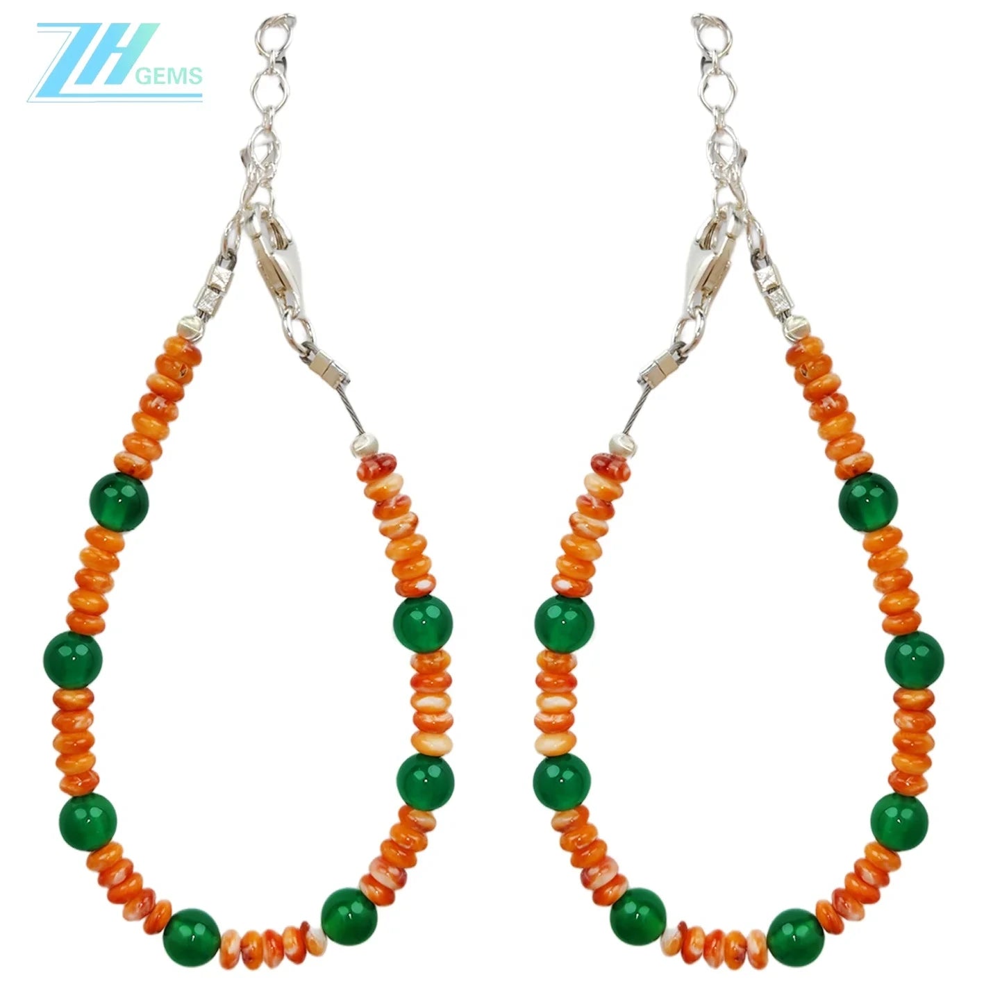 Natural Orange Spiny Oyster Bead Jewelry Simple Modern Style Holidays Anniversary Gifts Are The Best Choice