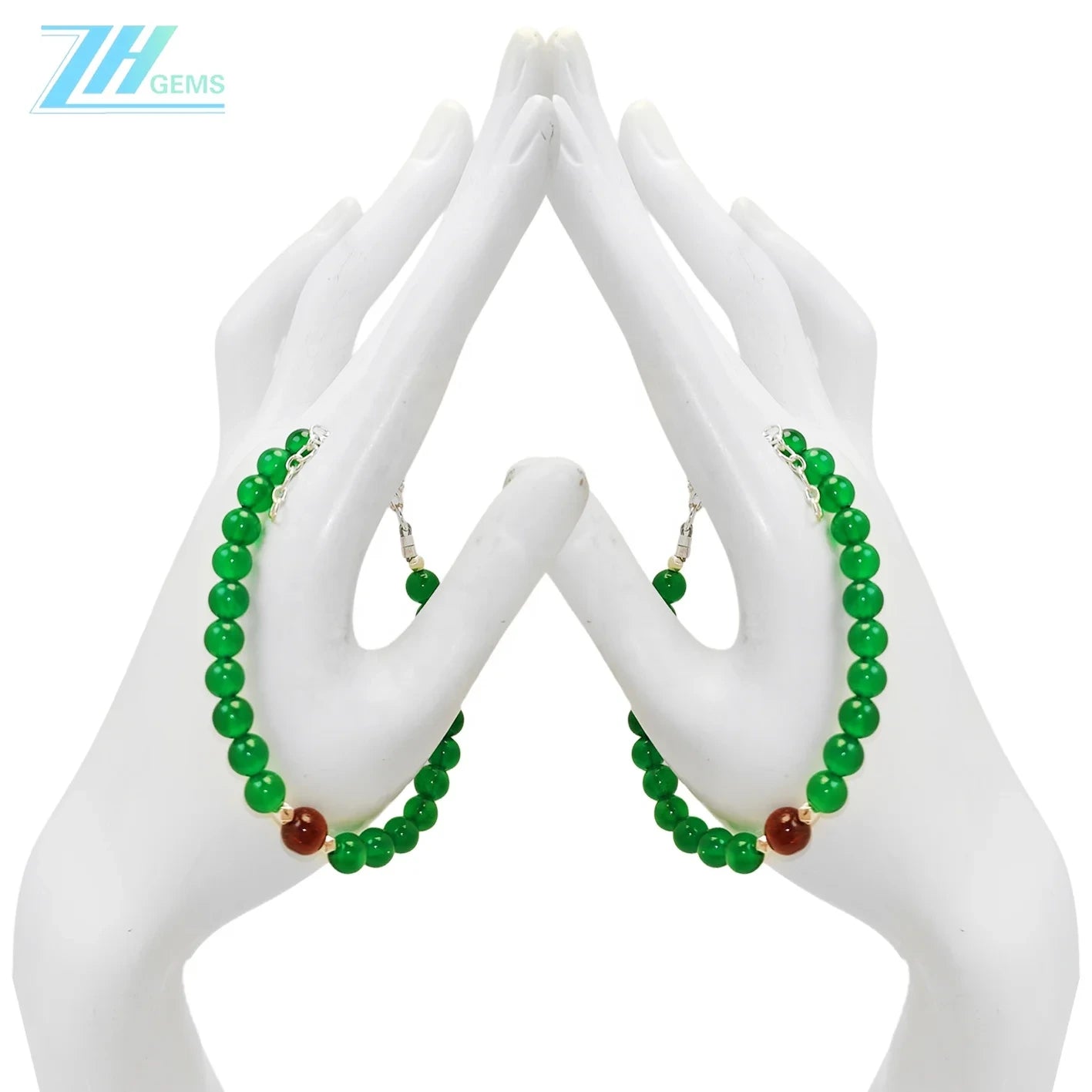 Chrysoprase Bracelet Red Rutilated Quartz With S925 Silver Authentic Bracelet High Jewelry Designer Custom