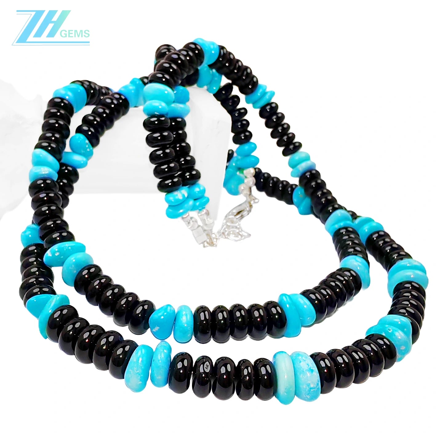 Silver Weaves A Double Layer Line Stringing Mysterious Obsidian The Interweaving Of Stars In The Night Sky