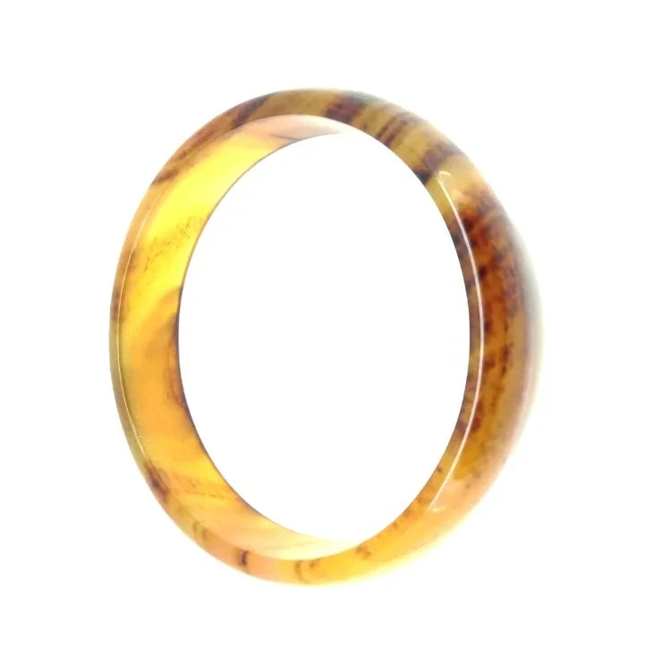 Natural Jewelry Brown Agate Gemstone Woman Man Bangle Best Gift 53-63mm
