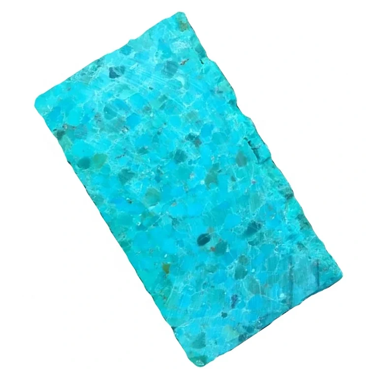 100% Naturally Blue Color Turquoise Compressed Block.1