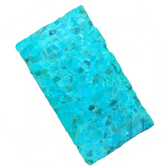 100% Naturally Blue Color Turquoise Compressed Block.1