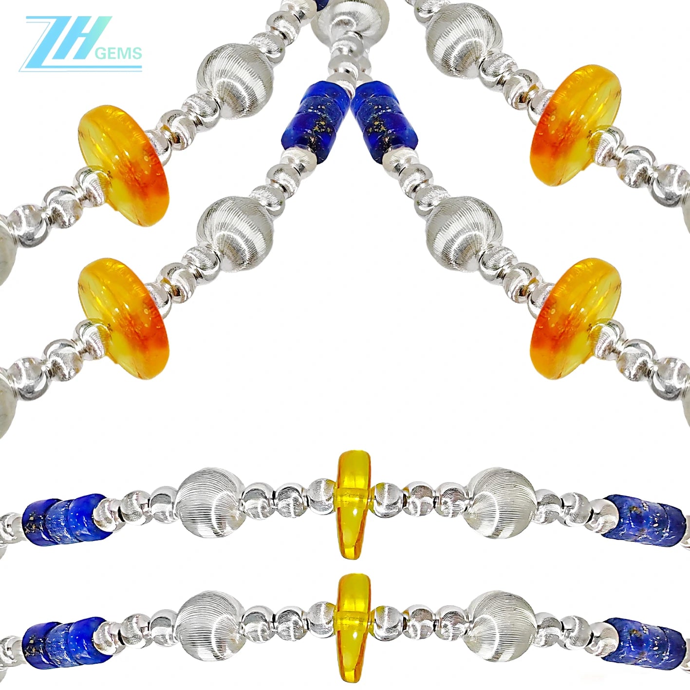 S925 Silver Strings Obsidian Abacus Amber Shaped Beads Sterling Treatment Turquoise Interpreting Oriental Style Unique Flavor