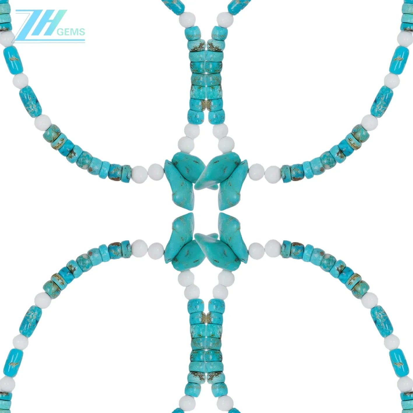 49g Natrual Turquoise Tridacna 16inch Simple Atmosphere Necklace For Gift Summer Choice For Lover Or Family