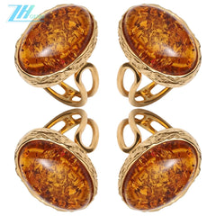 Amber Ring Orange Cabochon Oval Sterling Amber Stone Engagement Gift For Her Huge Handmade