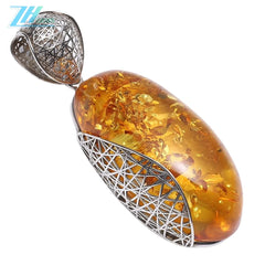 Amber High Quality Gemstone Pendant Gemstone Stones For Jewelry Making And Bead Weaving 16.8g Huge Amber Pendant