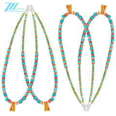 Natural Turquoise And Orange Spiny Oyster 22.9g Heishi With Roundle Beads Gemstone Jemelry Handmade Gift Atmosphere Gift