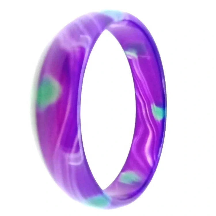 53mm-63mm Agate Stone Band Bangle Purple Gemstone Width Bangle Woman Man Bangle Best Gift