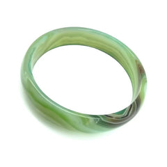 53mm-63mm Green Agate Stone Band Bangle Gemstone Width Bangle Woman Man Bangle Best Gift